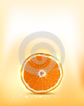 Juicy orange slice