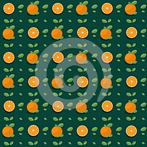 Juicy Orange Unique Seamless Pattern.