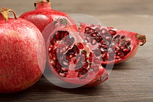 Juicy pomegranate fruit
