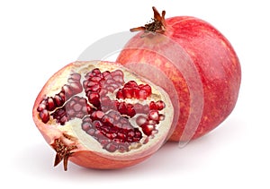 Juicy pomegranate and half