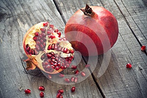 Juicy pomegranates