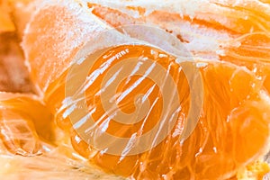 Juicy pulp of orange fruit