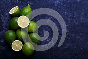 Juicy ripe limes