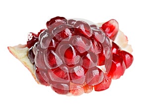 Juicy ripe open pomegranate piece