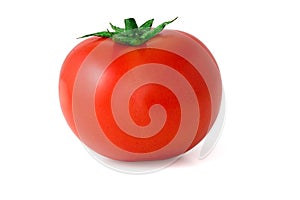 Juicy ripened isolated tomato (with clipping path)