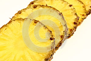 Juicy slices of pineapple