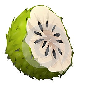 Juicy soursop icon cartoon vector. Annola juice