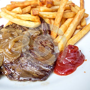 Juicy steak beef meat