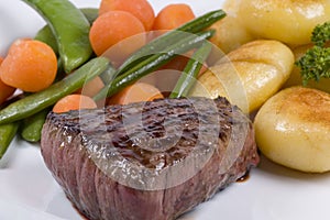 Juicy steak close-up