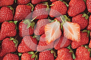 Juicy strawberry fruit.