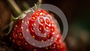 Juicy strawberry, a gourmet summer refreshment for healthy eating lifestyles generated by AI