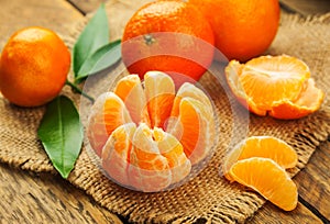 Juicy sweet mandarines