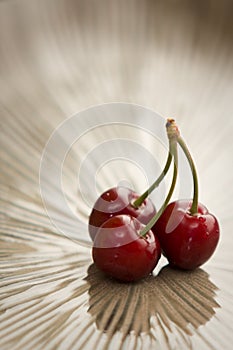Juicy three red fruits (cherries or gean)