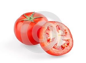 Juicy tomato and half