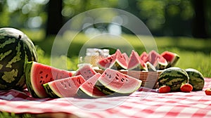 juicy watermelon picnic