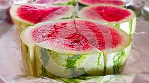 Juicy Watermelon Slices on Foil