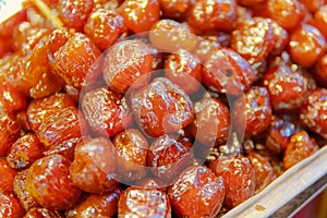 Jujube candied in a beaker