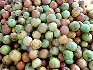 Jujube fruits patterns background. Healthy seasonal food.