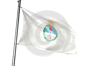 Jujuy province of Argentina Flag waving isolated on white background realistic 3d illustration