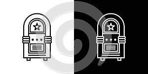 Jukebox icon vector set on white background