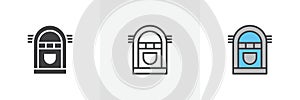 Jukebox icon vector set on white background