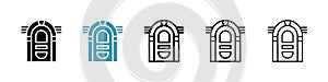 Jukebox icon vector set on white background