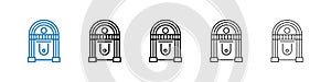Jukebox icon vector set on white background