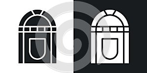 Jukebox icon vector set on white background