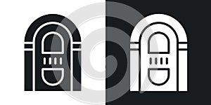 Jukebox icon vector set on white background