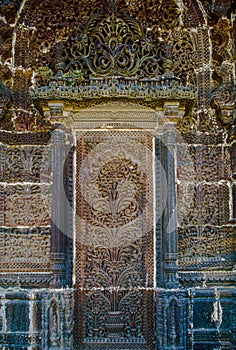 Decorative stone carving at Bahauddin makbara junagadha Gujra photo
