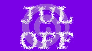 Jul Off cloud text effect violet isolated background