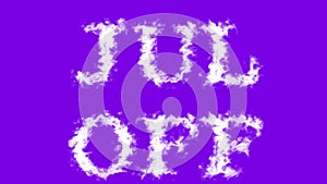 Jul Off cloud text effect violet isolated background