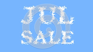 Jul Sale cloud text effect sky isolated background