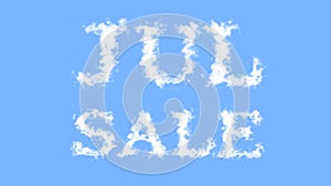 Jul Sale cloud text effect sky isolated background
