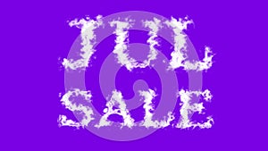 Jul Sale cloud text effect violet isolated background