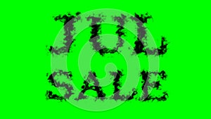 Jul Sale smoke text effect green isolated background