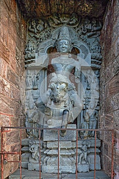 Surya or Sun god on horse chariot. Konark Sun Temple, Orissa