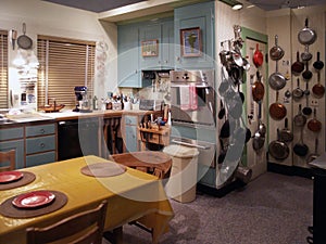 Julia Child Kitchen in Smithsonian Oven and Utensils Wall