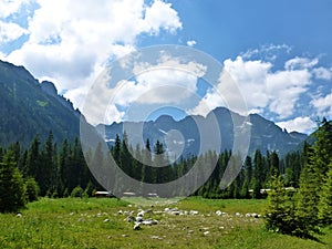 Julian Alps in Slovenia landscape, mountain view photo