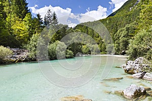 The Julian Alps in Slovenia - Soca river