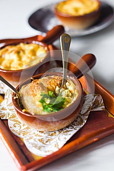 Julienne with mushrooms