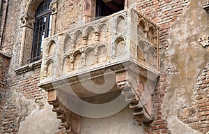 Juliet balcony in the city of Verona, Italy