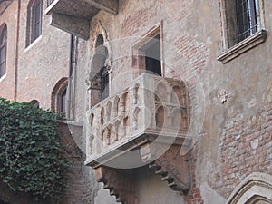 Juliet`s balcony in Verona