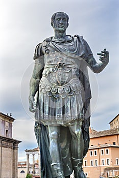 Julius Caesar Statue Roman Forum Rome Italy