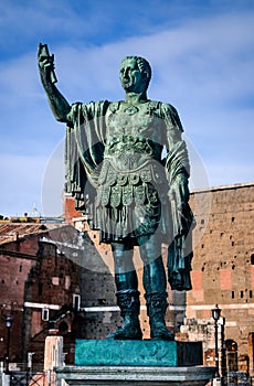 Julius Caesar statue in Rome, Italy