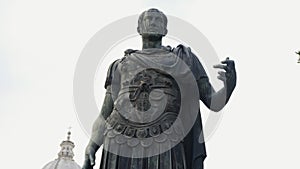 Julius Caesar Statue In Rome Rome, Italy. Stock. Video of a statue of Julius Caesar