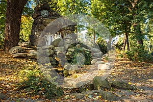 Julius Zeyer memorial in Chotkovy sady orchards in