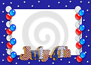 July 4th Border balloons