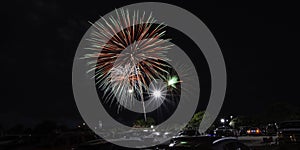 July 4th fireworks display in Prattville 2020 - panorama