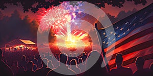 July 4th forth Celebration fireworks